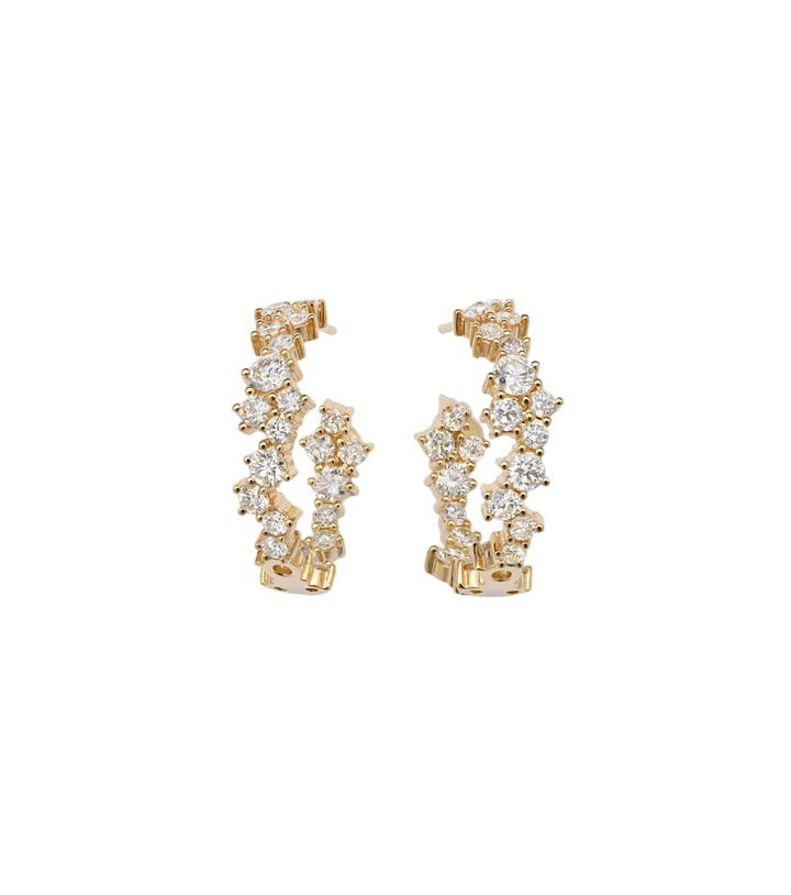Photo: Sydney Evan 14kt gold (585/1000) hoop earrings with diamonds