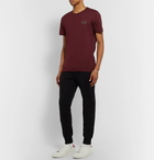 Dolce & Gabbana - Slim-Fit Logo-Appliquéd Cotton-Jersey T-Shirt - Burgundy