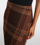 Polo Ralph Lauren Plaid wool-blend midi skirt