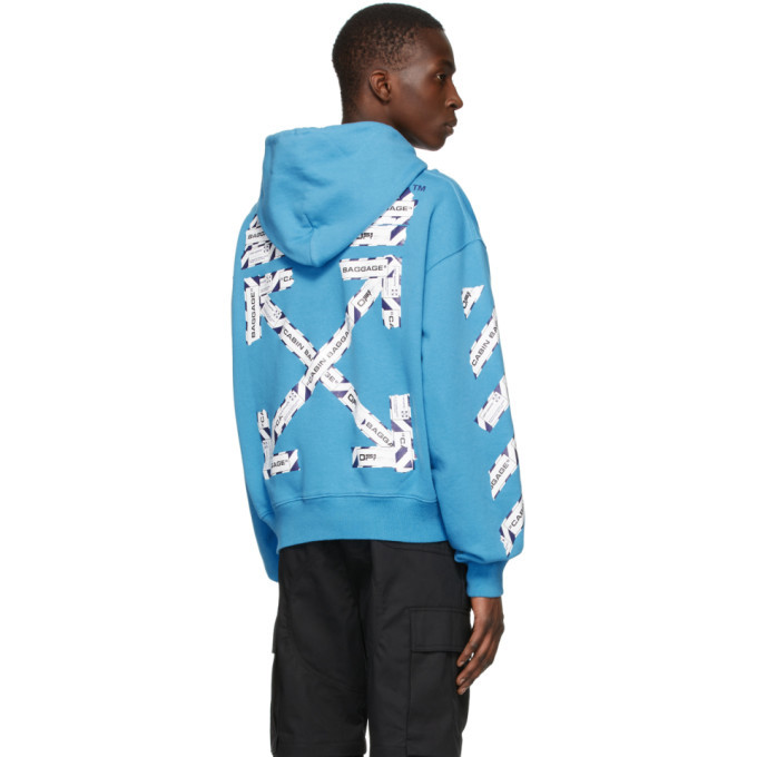 Off white hot sale blue hoodie