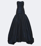 Marmar Halim Draped taffeta bustier gown