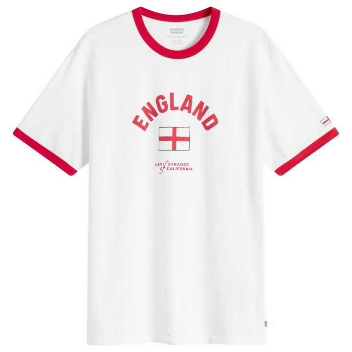 Photo: Levi's Men's England Retro Ringer T-Shirt in White