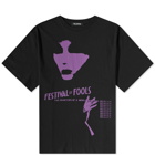 Raf Simons Men's Oversized Festival Fools T-Shirt in Black