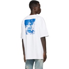 Heron Preston White and Blue Herons Halo T-Shirt