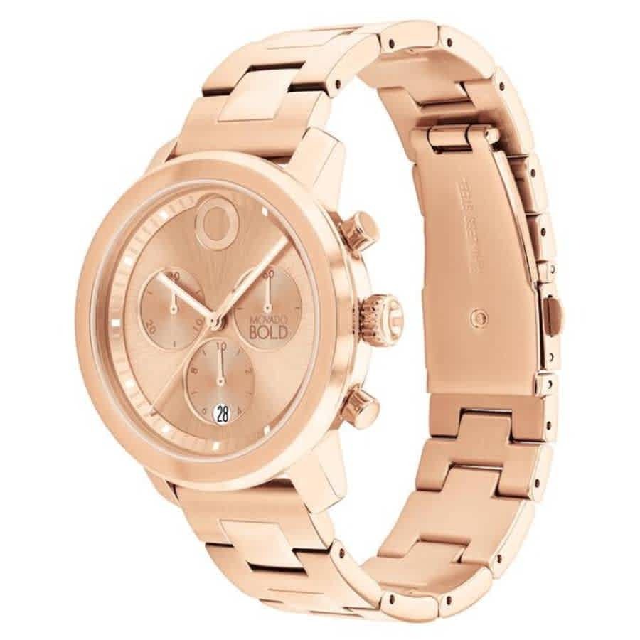 Movado Trend Propel Chronograph Quartz Rose Gold Dial Watch 3601001