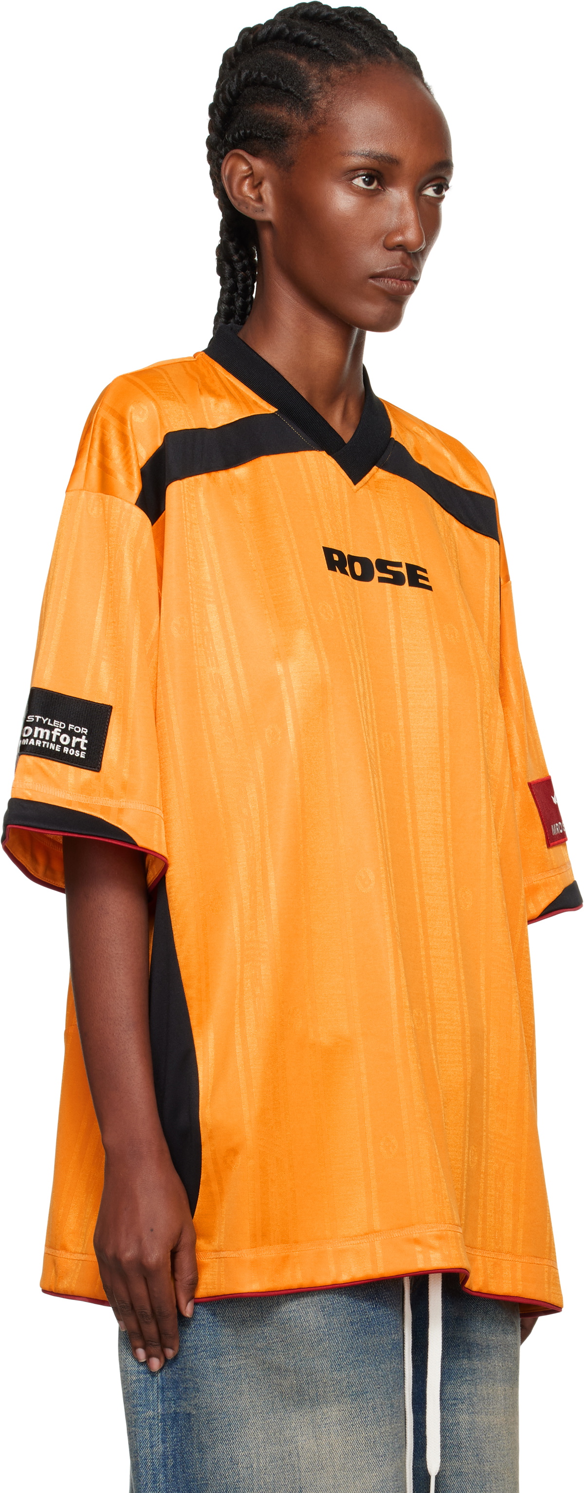 Martine Rose Yellow Printed Football T-shirt