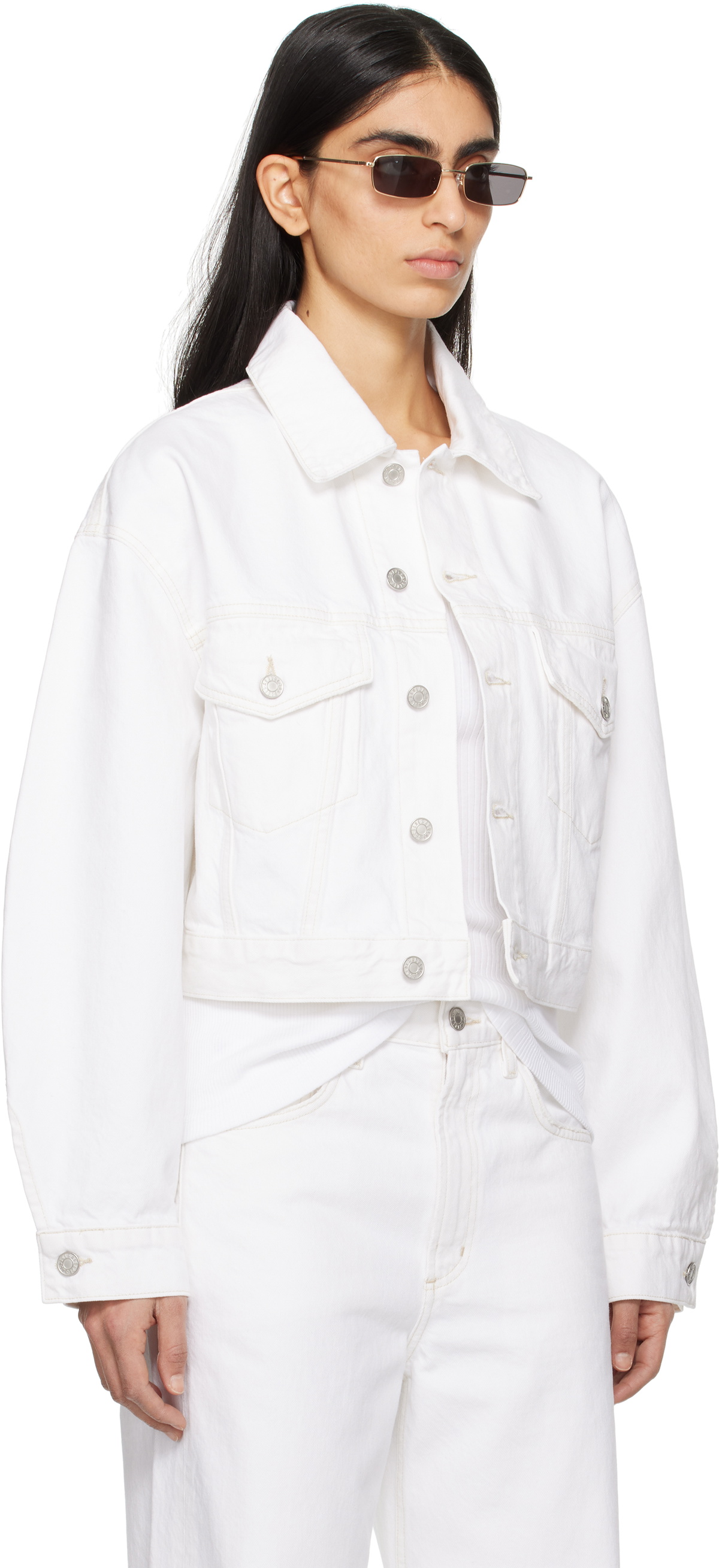 AGOLDE White Palmer Denim Jacket