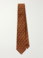 Purdey - 8cm Printed Silk Tie - Brown
