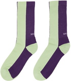 SOCKSSS Two-Pack Purple & Green Socks