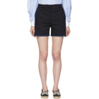 Fendi Navy Whipstitch Shorts