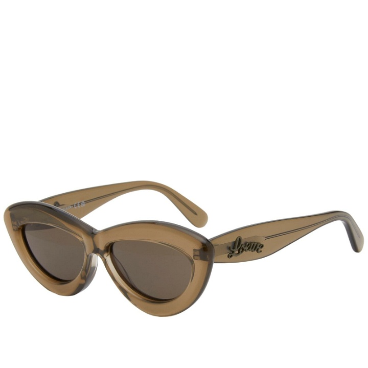 Photo: Loewe Eyewear Women's Cat-Eye Sunglasses in Dark Green 