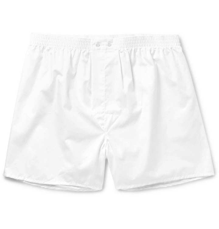 Photo: Derek Rose - Cotton Boxer Shorts - Men - White