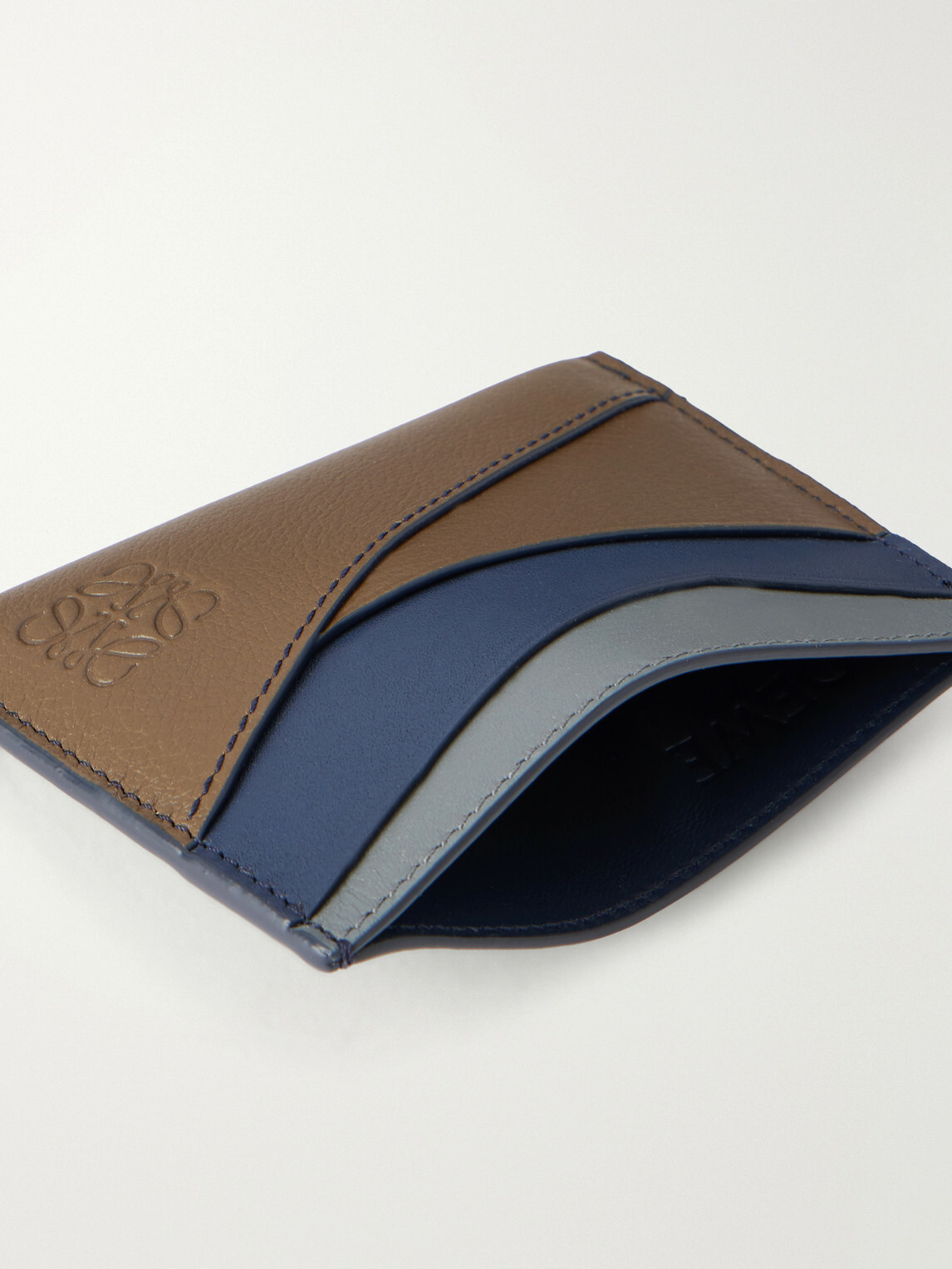 LOEWE - Puzzle Anagram-Debossed Panelled Leather Cardholder