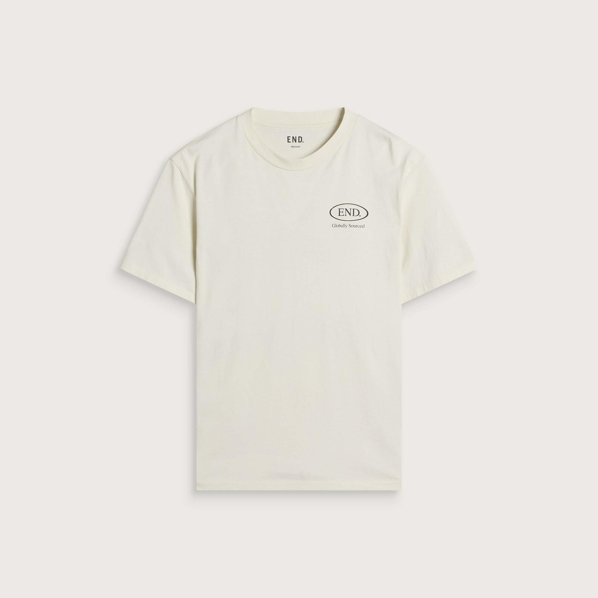 END. Worn Established T-shirt in Smoke White