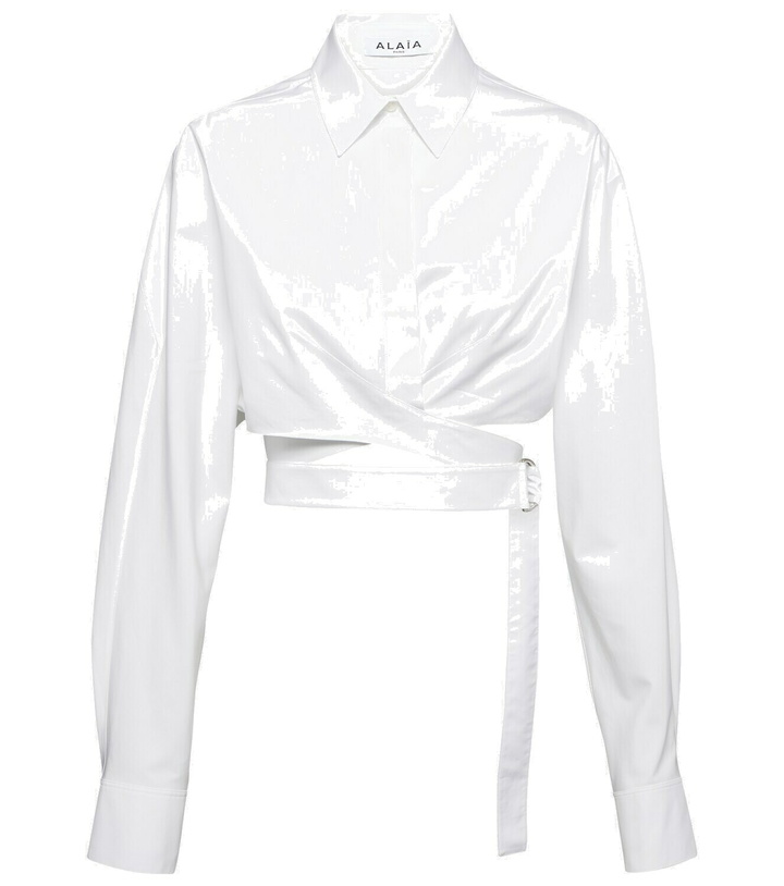 Photo: Alaïa Cropped cotton poplin shirt