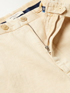 BOGLIOLI - Herringbone Cotton and Linen-Blend Trousers - Neutrals
