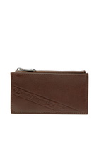 Diesel Leather card holder with zip closure - Card cases Mens in Brown