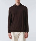Lardini Wool, silk, and cashmere polo sweater
