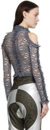 BARRAGÁN SSENSE Exclusive Gray Cutout Long Sleeve T-Shirt