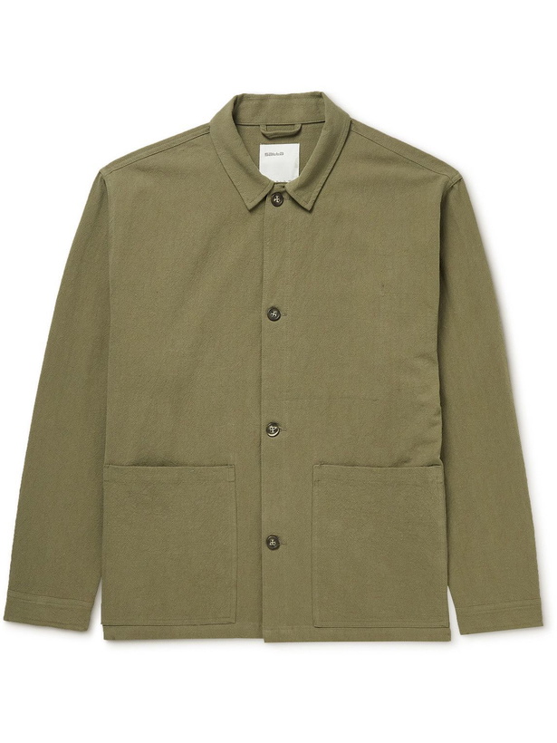 Photo: Satta - Sprout Cotton and Linen-Blend Canvas Jacket - Green