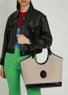 Versace Large Leather and Canvas Tote bag - Black - One Size