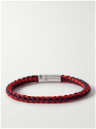 Le Gramme - Orlebar Brown 7g Woven Cord and Sterling Silver Bracelet - Red