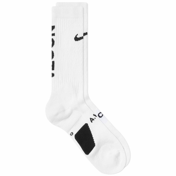 Photo: Nike Men's X Nocta Crew Sock in White/Black