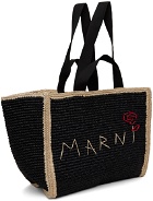 Marni Black Medium Shopping Tote