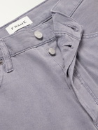 FRAME - Faded Cotton-Canvas Shorts - Blue