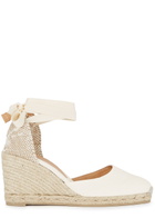 Castañer Carina 80 Canvas Wedge Espadrilles White