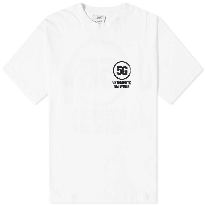 Photo: Vetements Men's 5G Logo T-Shirt in White