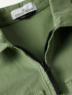 Stone Island - Logo-Appliquéd Cotton-Blend Twill Overshirt - Green