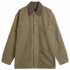 orSlow Men's Relaxed Fit Coverall Jacket in Army Green