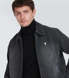 Ami Paris Ami De Coeur denim bomber Jacket
