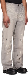 ALEXANDER DIGENOVA Gray Underground Painter Trousers