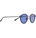 Eyevan 7285 - Round-Frame Acetate and Titanium Sunglasses - Black