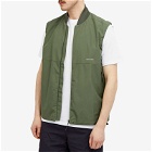 Norse Projects Men's Gore-Tex Infinium Bomber Jacket Gilet in Spruce Green