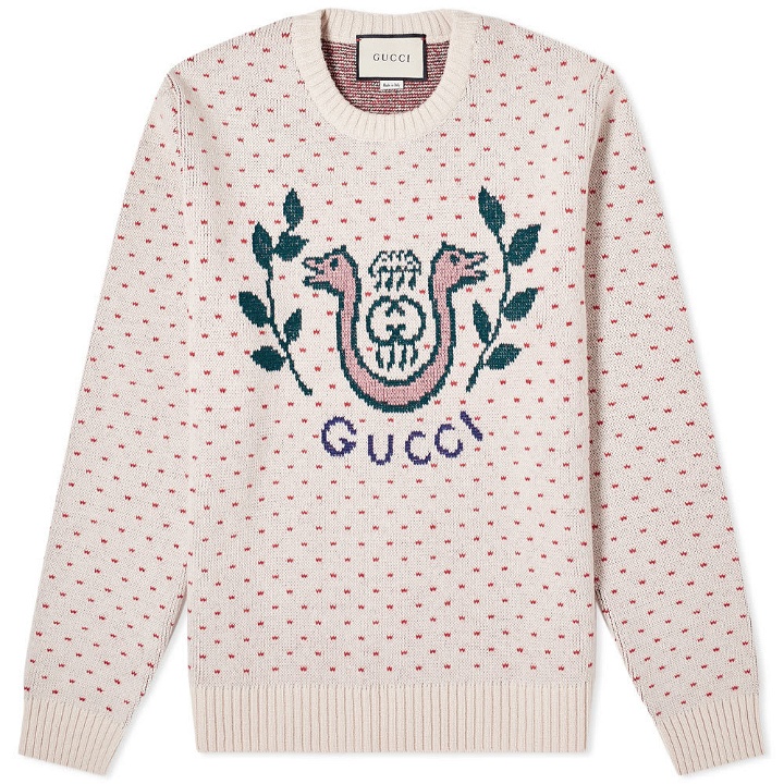 Photo: Gucci Logo Fair Isle Crew Knit