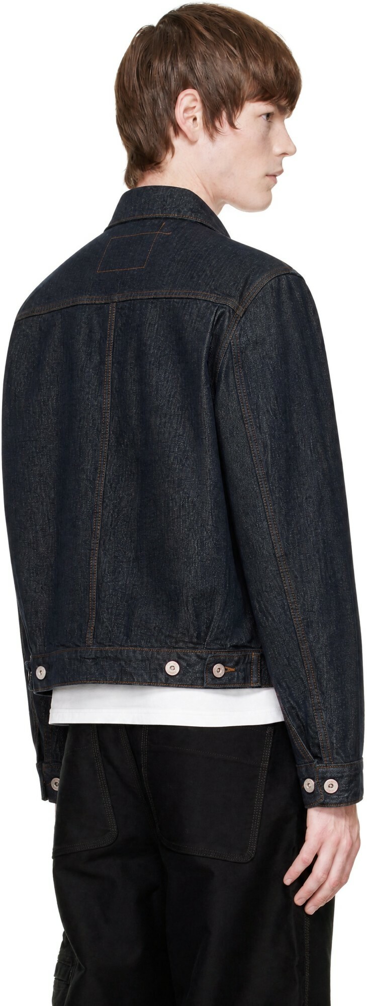 COOR Navy Type 2 Dirty Washed Denim Trucker Jacket