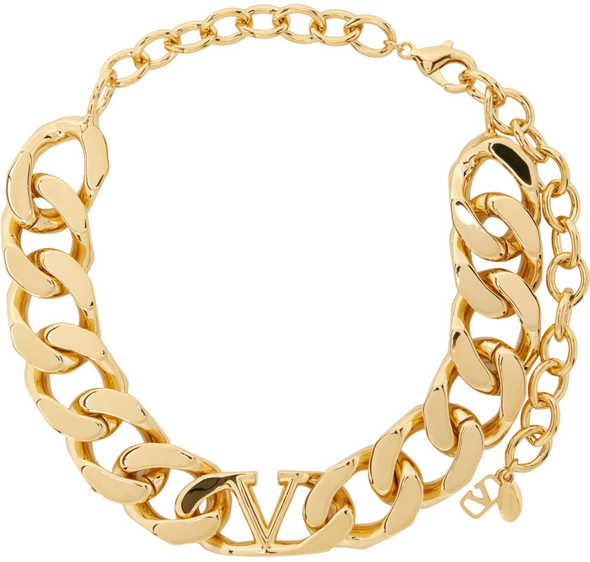 Valentino Garavani Gold VLogo Necklace