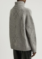 Bernadette Pull Sharon Floral-intarsia Wool-blend Jumper Grey