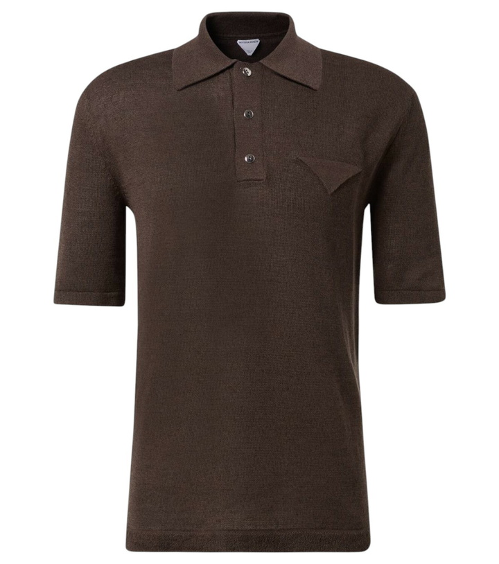 Photo: Bottega Veneta Linen polo shirt