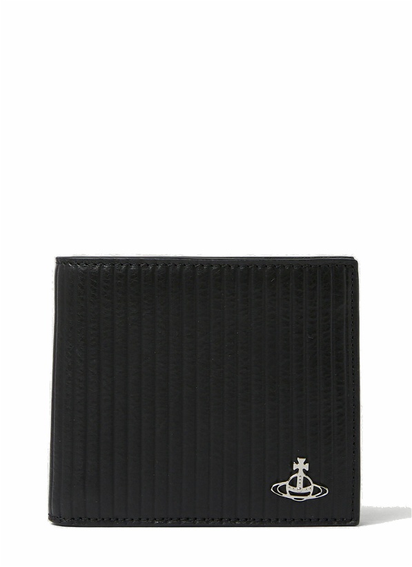 Photo: Ribbed Bi Fold Wallet in Black