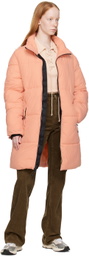 The Very Warm Pink Long Hooded Puffer Jacket