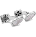 Deakin & Francis - Rhodium-Plated Mother-of-Pearl Cufflinks - White