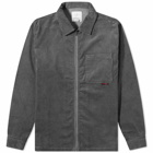 Gramicci Men's Corduroy Grid Zip Shirt in Grey