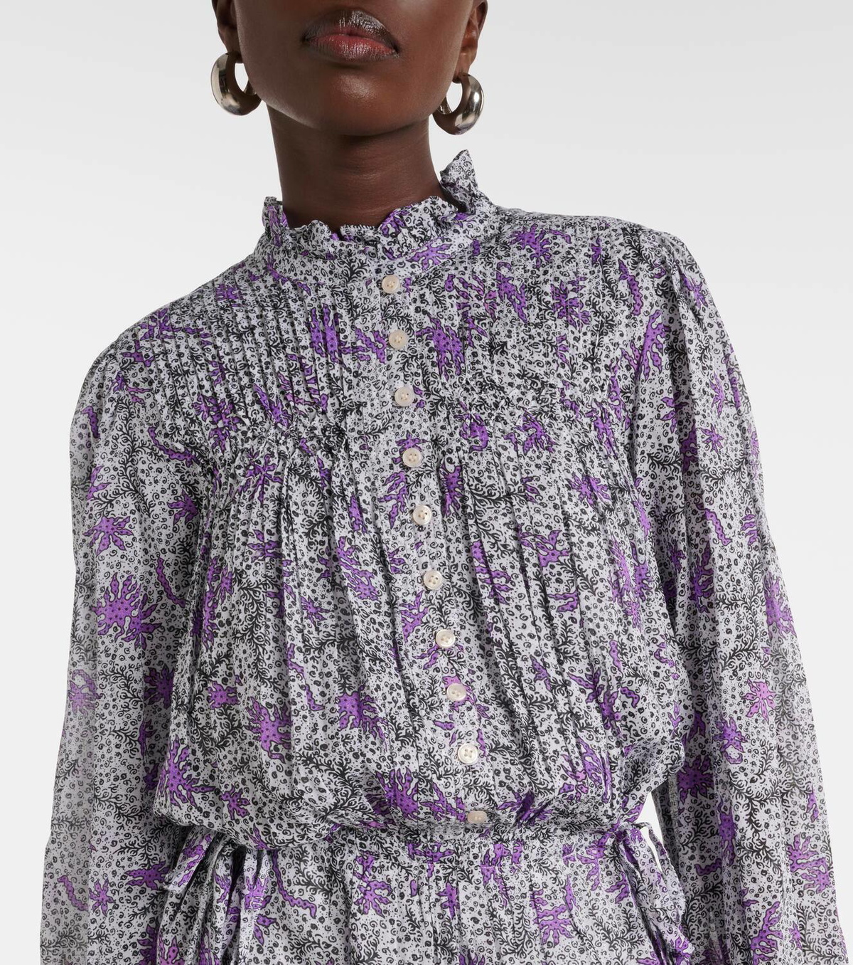 Marant Etoile Dalida printed cotton voile midi dress Isabel