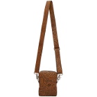 Our Legacy Brown Mini Engraved Flowers Delay Bag