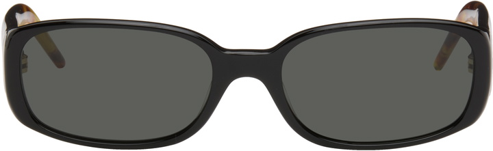 Photo: Casablanca Black & Brown Slim Sunglasses