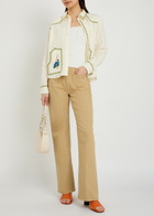 Mother The Peasent Poet Embroidered Cotton Shirt White